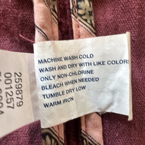 Vintage Wide Whale Corduroy Belted Trench Coat in Soft Raspberry • EUC• Size M - Picture 16 of 16